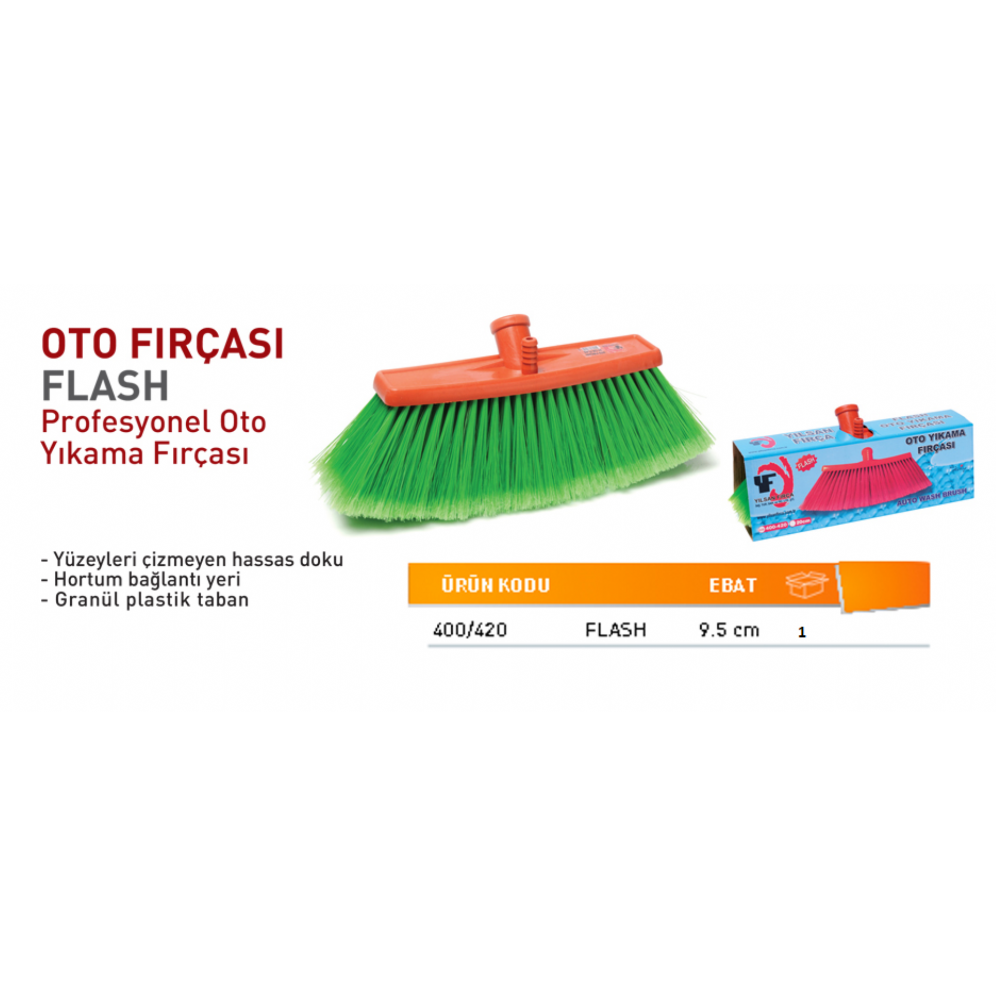 Oto Yıkama Fırçası Profesyonel Fırça ve Fırça Sapı 1,20 CM 2 Takım