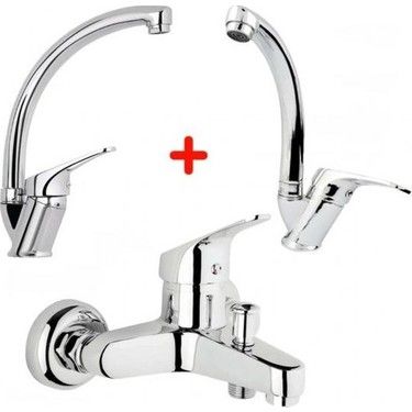 Banyo Bataryası Lavabo & Evye Bataryası 3 Lü Set