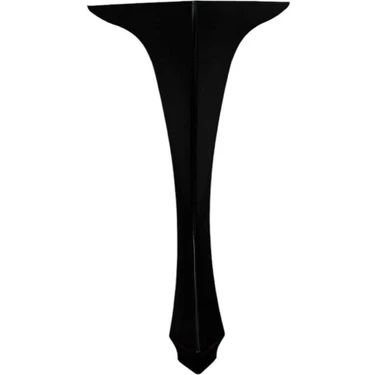 Mobilya Masa Sehpa Ayağı Puf Lükens Siyah Plastik Sehpa Ayağı 40x16x16 CM 1 Adet