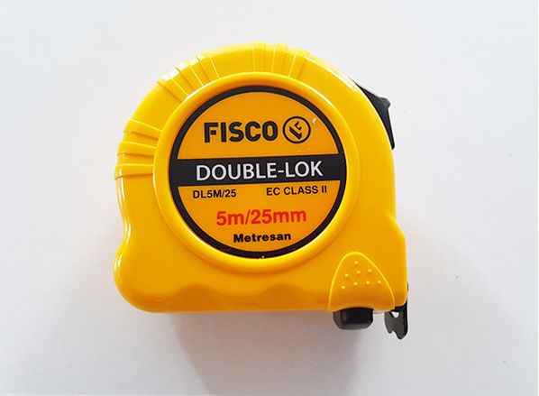 Fisco Double-lok Çelik Şerit Metre 5x25 MM Fisko Şerit Metre 5 Mt.