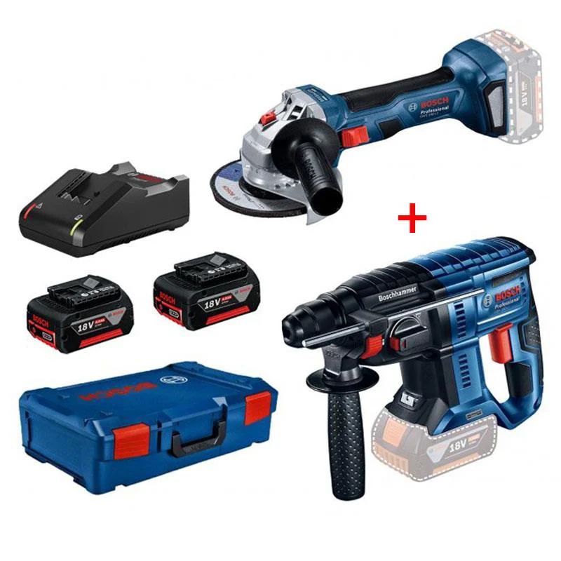 Bosch Gbh 180-li Kırıcı Delici + Gws 180-li Taşlama 2 Li Set 18v 5.0 Ah Akü 2 Adet