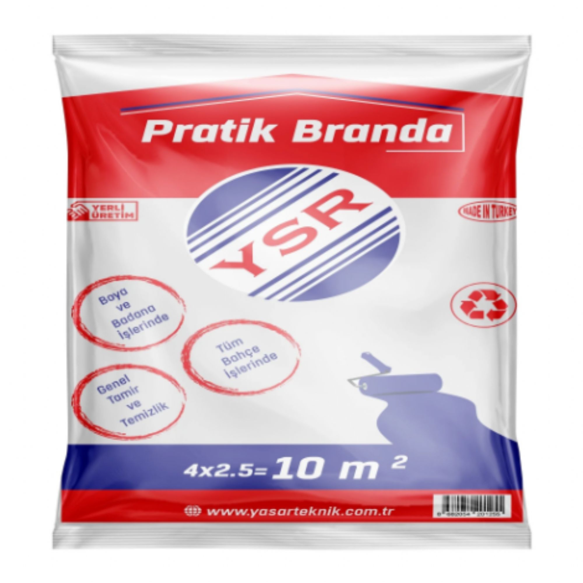 Ysr Kalın Zemin Koruma Boya Örtüsü Pratik Branda 4x2,5=10 M²