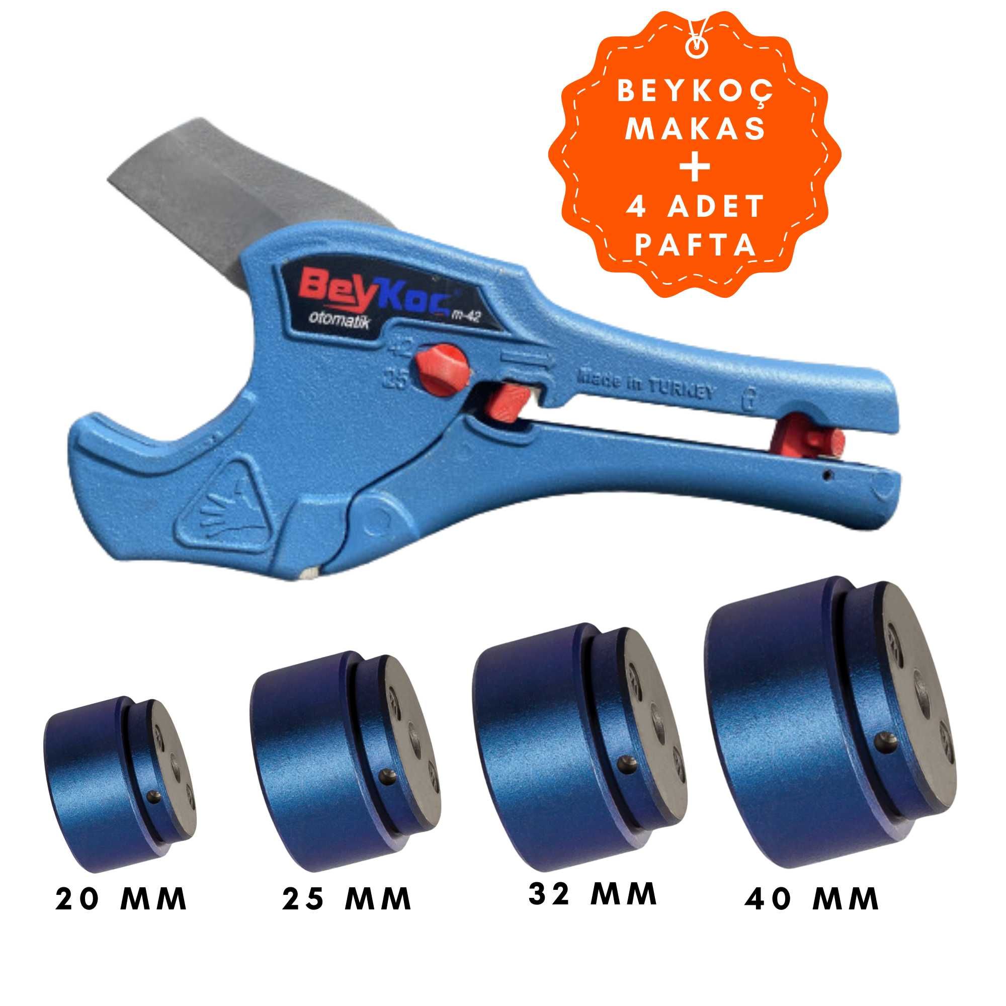 Beykoç Tam Otomatik Pprc Boru Makası 42 MM Candan 20 MM 25 MM 32 MM 40 MM Set