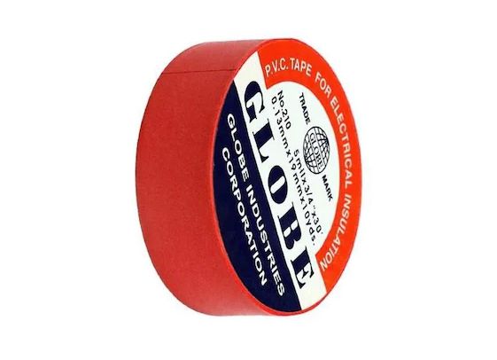 Globe Elektrik Bandı İzole Bant Kırmızı 19 MM (1 Adet )