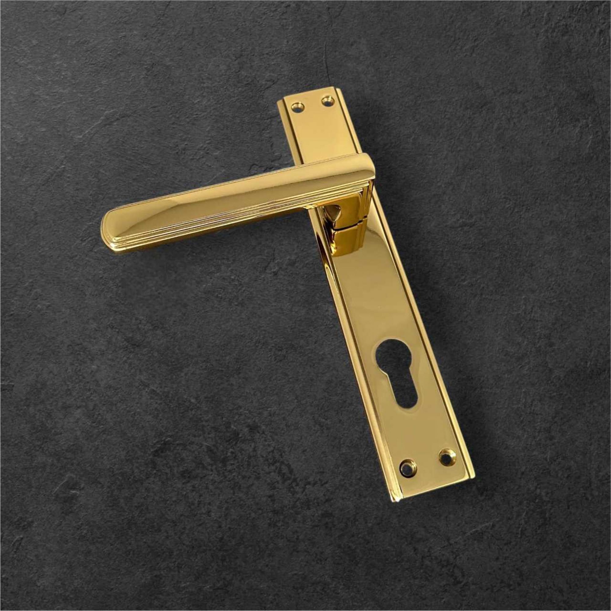 İbiza Titanyum Full Zamak Elegant Aynalı Yale Çelik Kapı Kolu Sol Elle Açılır Tek Taraf